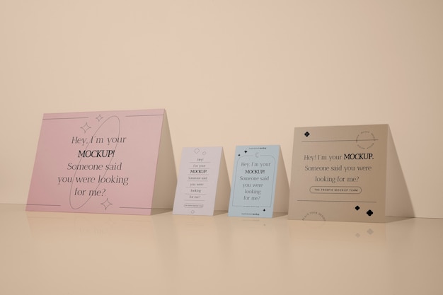 Stand-up stationery mock-up paper