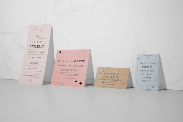 Stand-up stationery mock-up paper