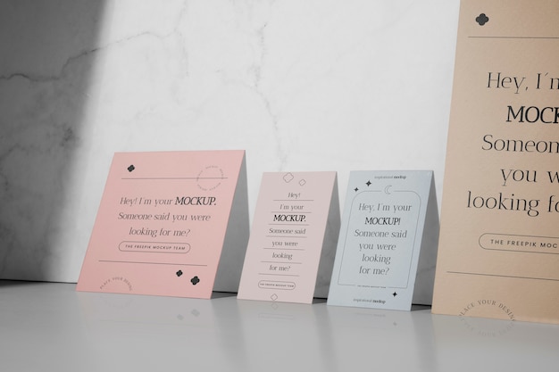 PSD stand-up stationery mock-up paper