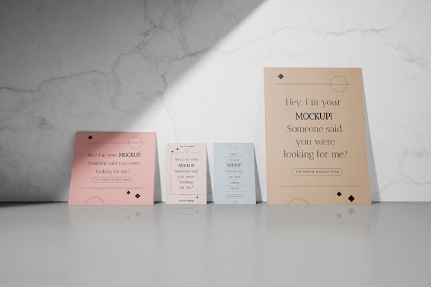 PSD carta mock-up di cancelleria stand-up