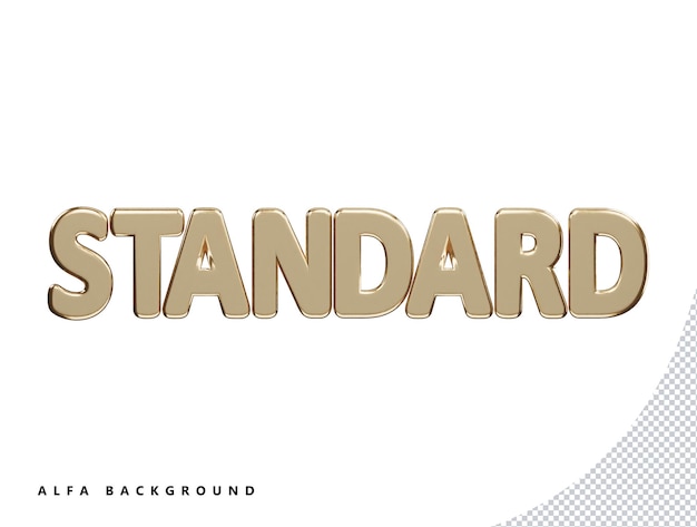 Standard text effect 3d rendering vector illustration