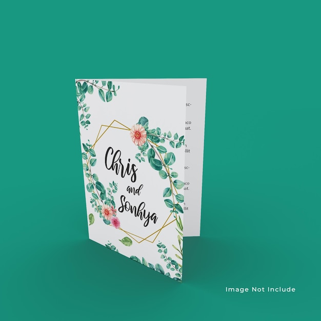 Standing 3D Mockup invitation design