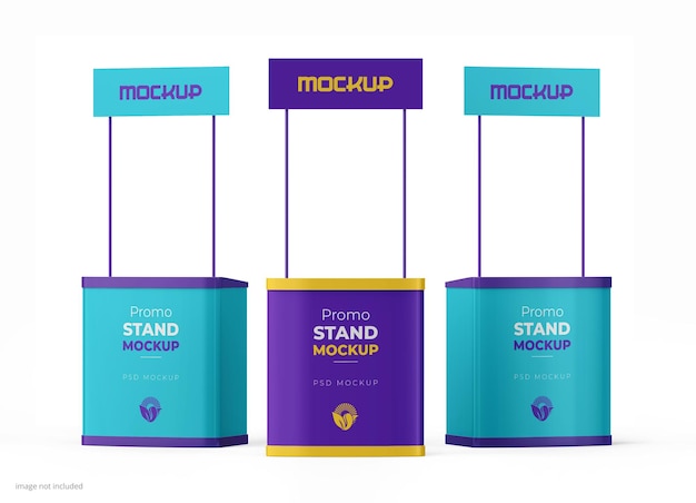 PSD standing advertising promotional display mockup