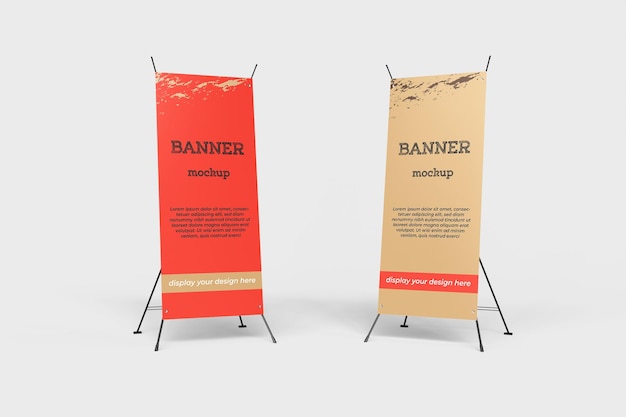 Standing banner mockup psd (мокет для стоящего баннера)