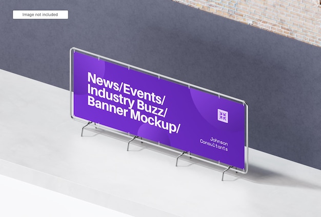 PSD standing banner mockup