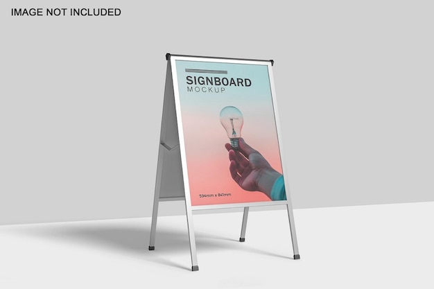 PSD mockup di banner di bordo in piedi