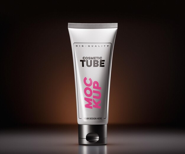 Standing cosmetic tube mockup