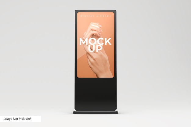 Standing digital signage mockup