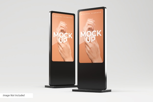 Standing Digital Signage Mockup