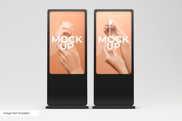 Standing Digital Signage Mockup