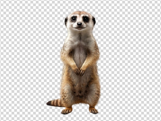 PSD animale di meerkat in piedi png trasparente