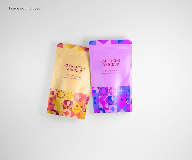 PSD standing pouch packaging mockup for branding amp identityjpg