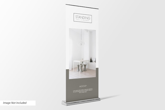 Standing roll up banner mockup