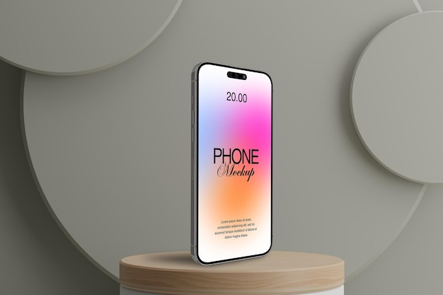 standing smartphone mockup