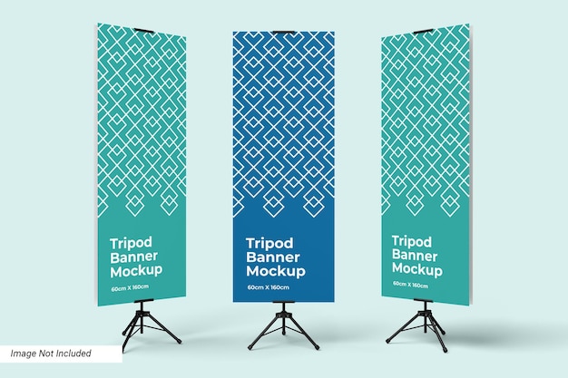 PSD standing tripod banner mockup