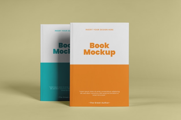 standing up book mockup