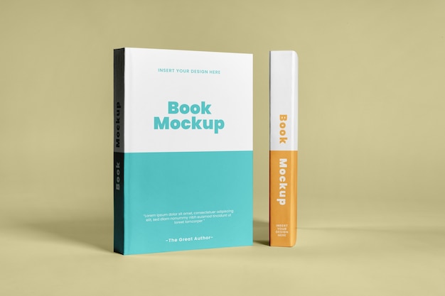 standing up book mockup