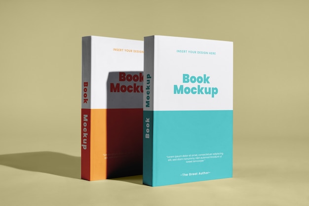 Standing up book mockup