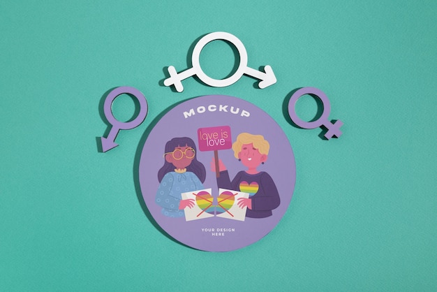 standing up for gender identity flyer mockup
