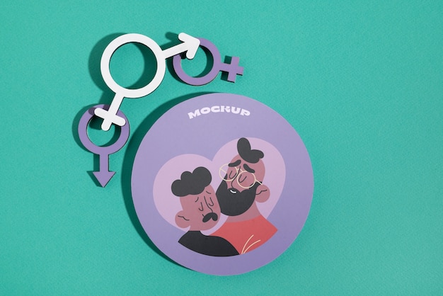 standing up for gender identity flyer mockup
