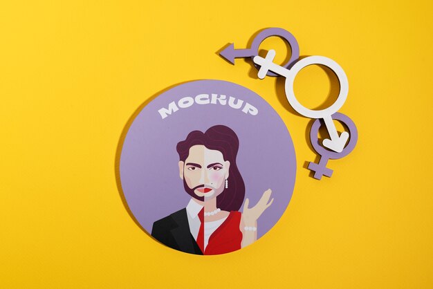 standing up for gender identity flyer mockup