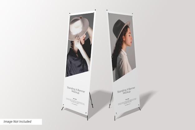 Standing x banner mockup