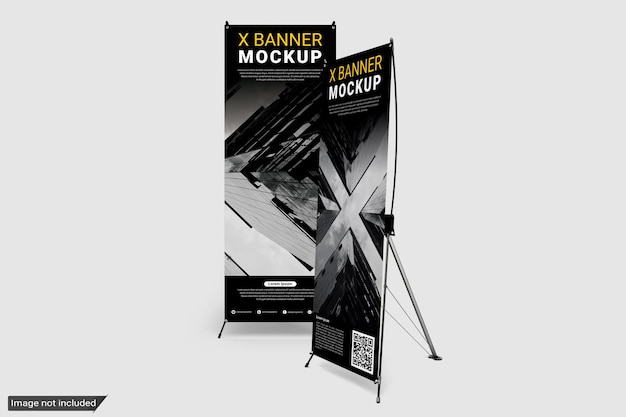 Mockup di banner x in piedi