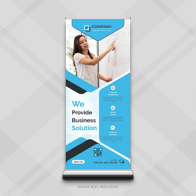 Standing xbanner template and modern corporate roll up banner template