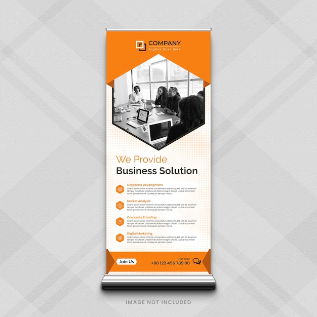 Standing XBanner template and Modern corporate roll up banner template