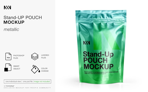 PSD standup pouch mockup