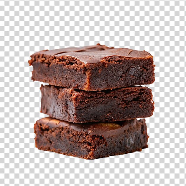 PSD stapel brownies geïsoleerd op een doorzichtige achtergrond