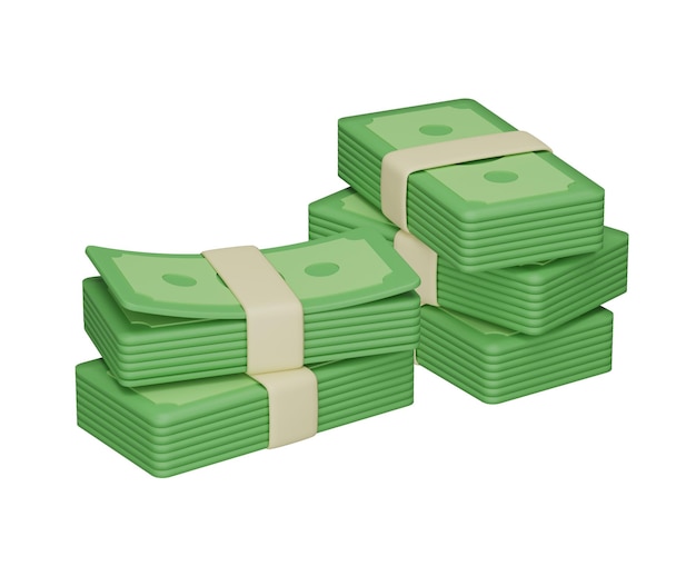 stapel geld papiergeld 3D icoon