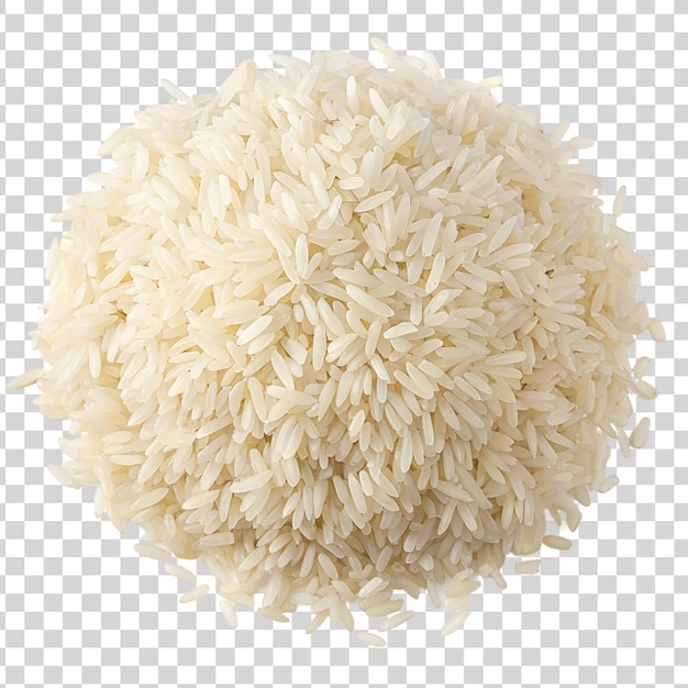 PSD stapel ongekookte rijst geïsoleerd op een doorzichtige achtergrond