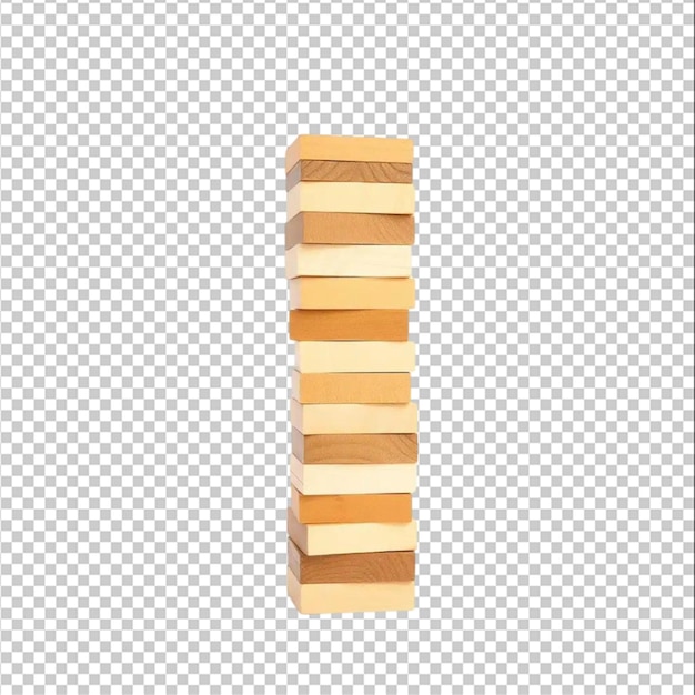 Stapel van een houten blok toren geïsoleerd op de witte achtergrond