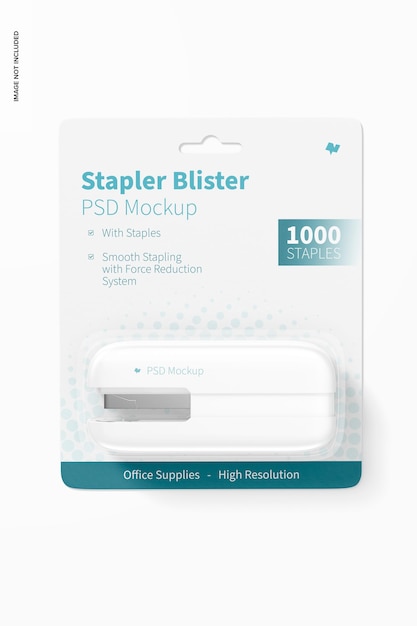 stapler blister mockup, front view
