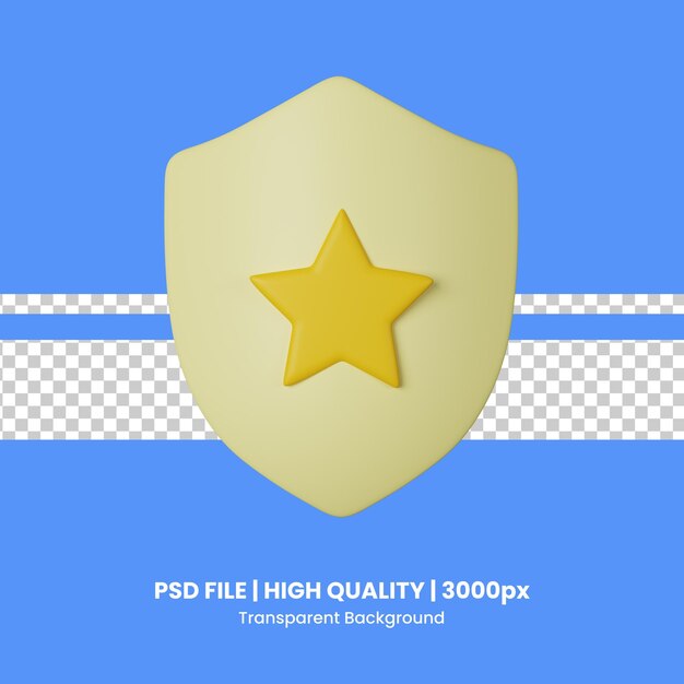 PSD star 3d icon illustration