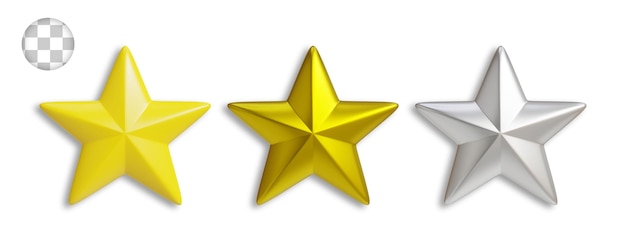 PSD star 3d icon pack