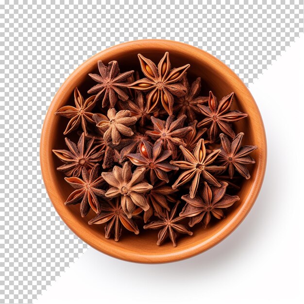 PSD star anise isolated on transparent background