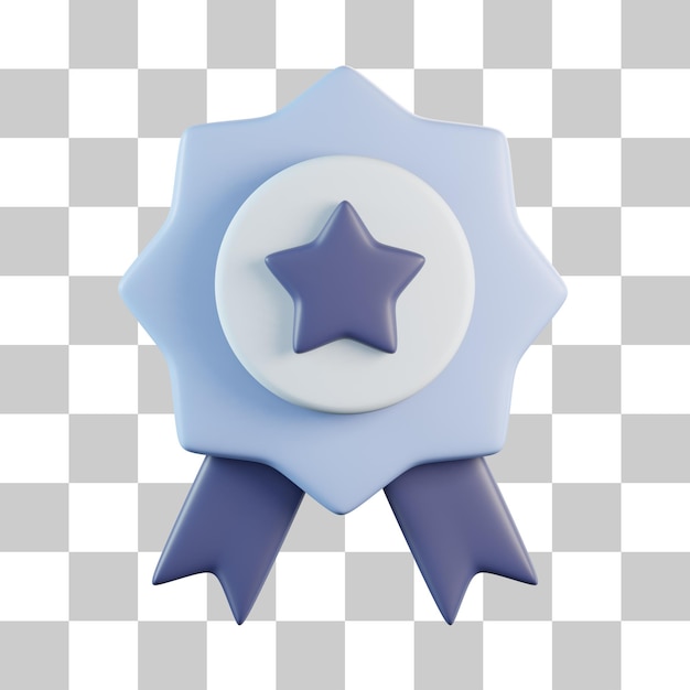 PSD star badge 3d icon