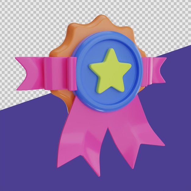 PSD star badge 3d ilustracje zakupów online