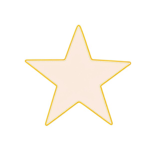 PSD star cute sticker isolated on transparent background
