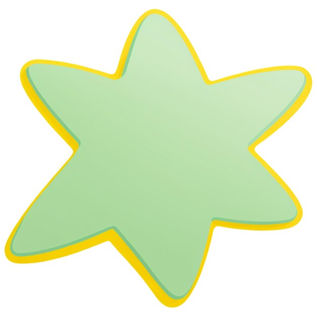 PSD star cute sticker isolated on transparent background