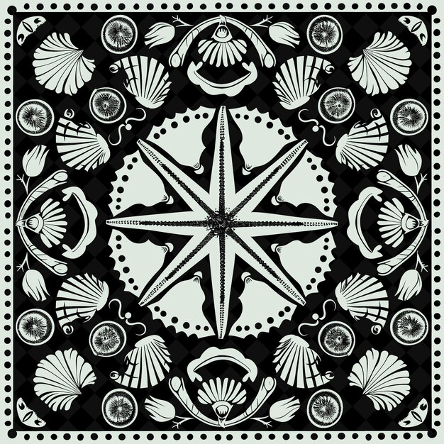 PSD a star design in black and white