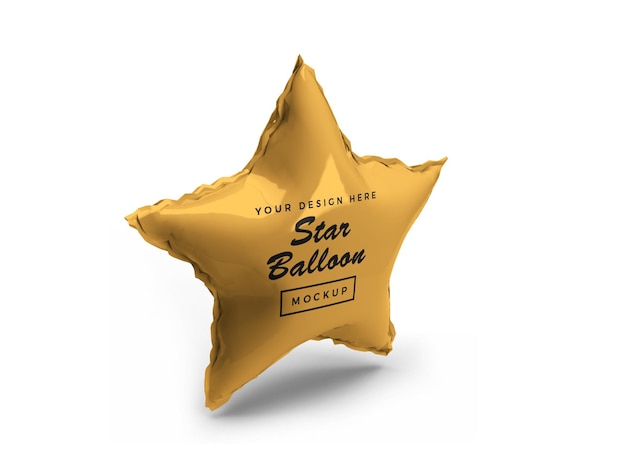 Star Foil Balloon 3D Mockup Design