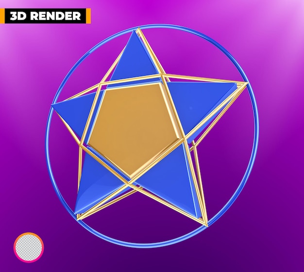 PSD クメール正月の3dレンダリングのスター