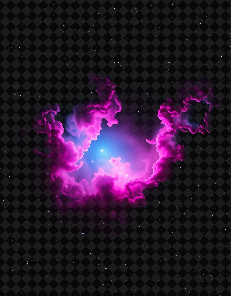PSD star forming region bubbling with vibrant fuchsia and cyan undulating with stellar winds the gas c