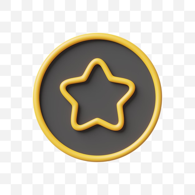 PSD star icon 3d