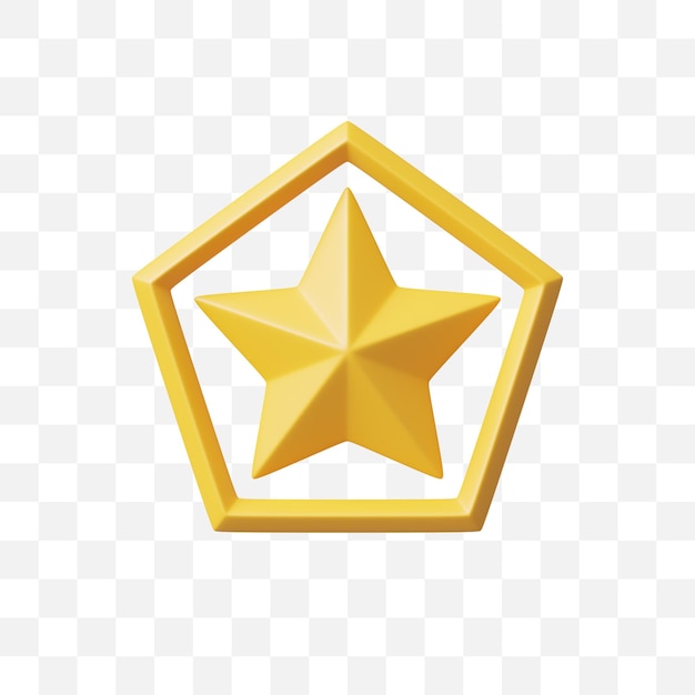 PSD star icon 3d