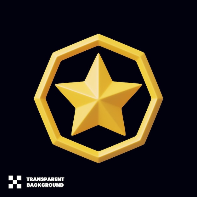 PSD star icon 3d