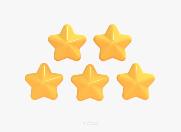 PSD star icon isolated on white background 3d render illustration